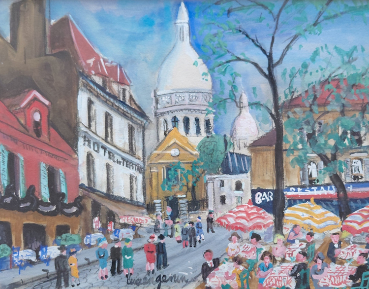 Lucien Génin - Place du Tertre à Montmartre